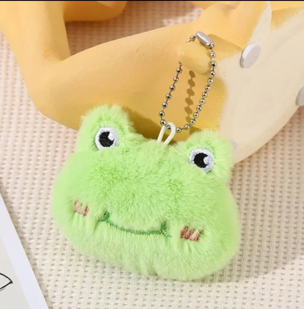 Frog Plush Keychain SQUEAKY