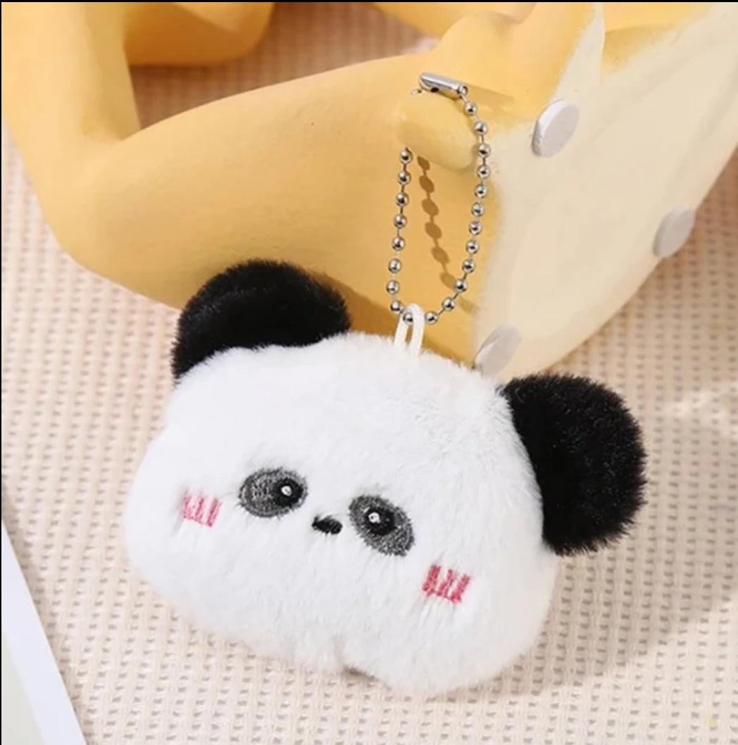 Squeaky Panda Plush Keychain