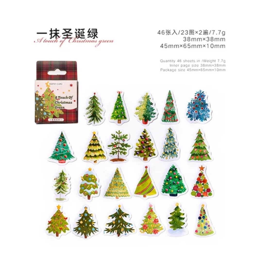 Sticker Box - A Touch of Christmas Green - 45 Stickers