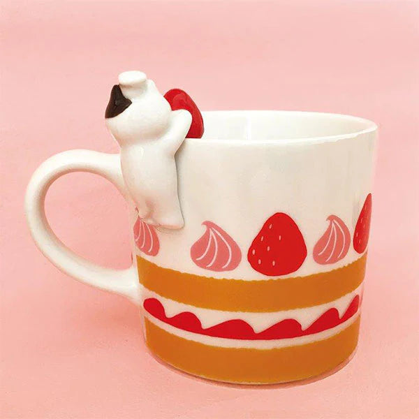 DECOLE - Strawberry Factory Cat Mug