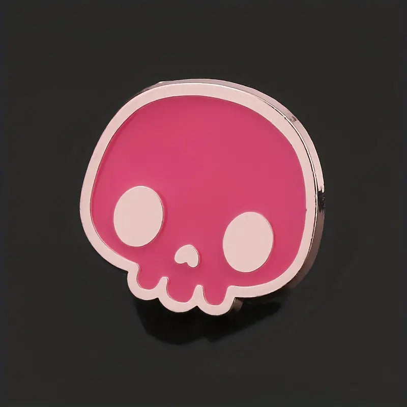 Enamel Pins - Kuromi Skull Pink