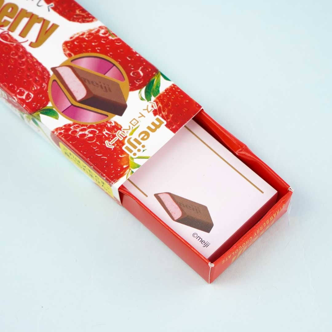 Meiji Strawberry Chocolate Bar Boxed Sticky Notes