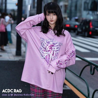 ACDC RAG Skeleton Lollipop Long Sleeved Shirt