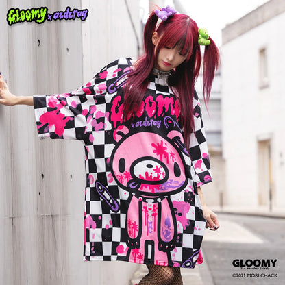 ACDC RAG x Gloomy Bear Checkered Oversized Tee Shirt