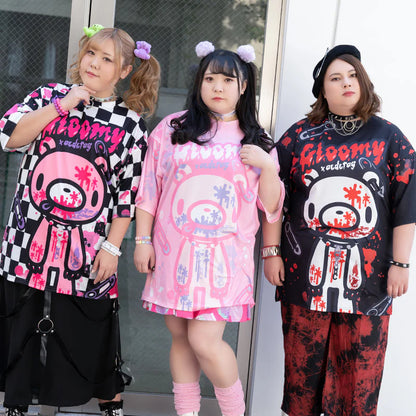 ACDC RAG x Gloomy Bear Checkered Oversized Tee Shirt