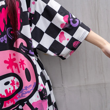 ACDC RAG x Gloomy Bear Checkered Oversized Tee Shirt