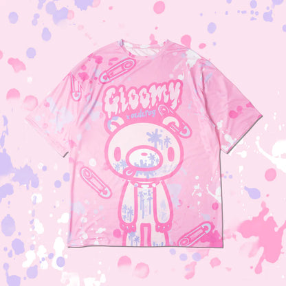 ACDC RAG x Gloomy Bear Oversized Tee Shirt Pastel Pink