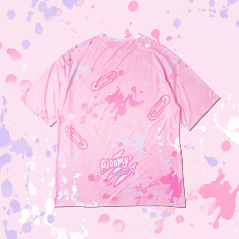 ACDC RAG x Gloomy Bear Collaboration Huge Pink Pastel T-Shirt