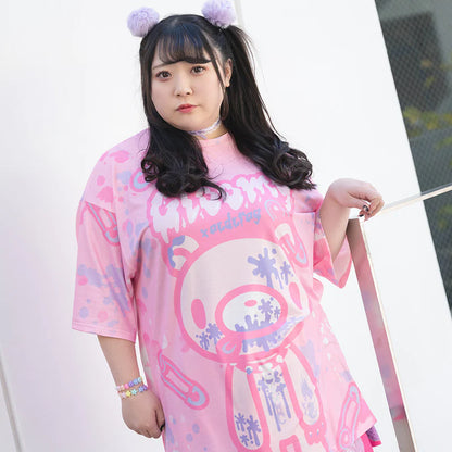 ACDC RAG x Gloomy Bear Oversized Tee Shirt Pastel Pink