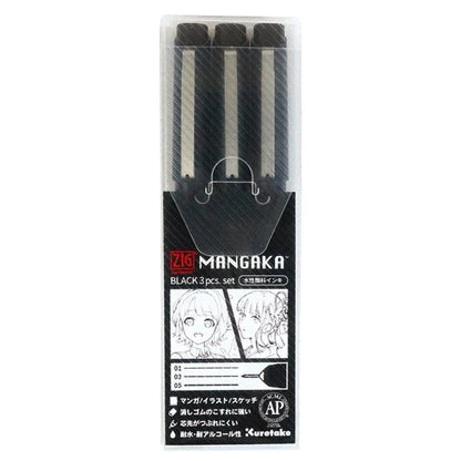 Kuretake ZIG - Cartoonist Mangaka - Set of 3