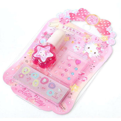 Sanrio Hello Kitty Kids Jewelry Pink Nails Set