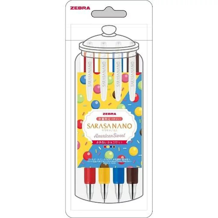 ZEBRA Sarasa Nano 0.3mm 4-Color Set - American Sweet Series