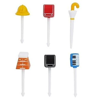 Food Picks School Supplies Bento Accessories 6 Pcs Set