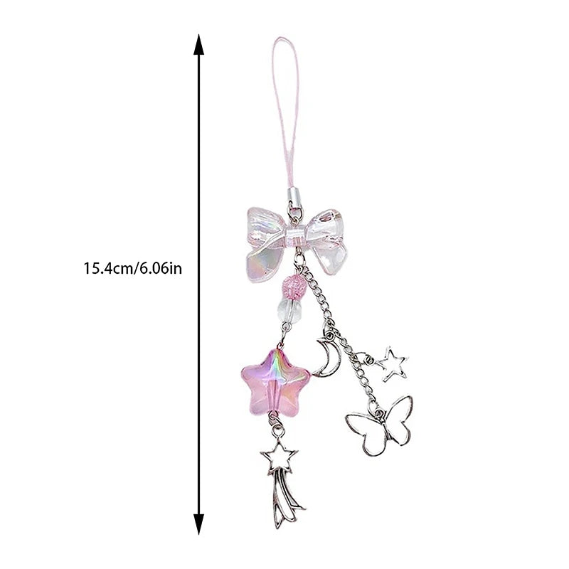 Pastel Butterfly Bow Star Keychain Charm