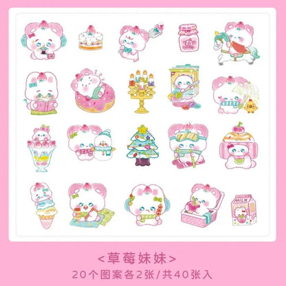 Sticker Box - 100% Fresh Cute Animal - 40 Stickers