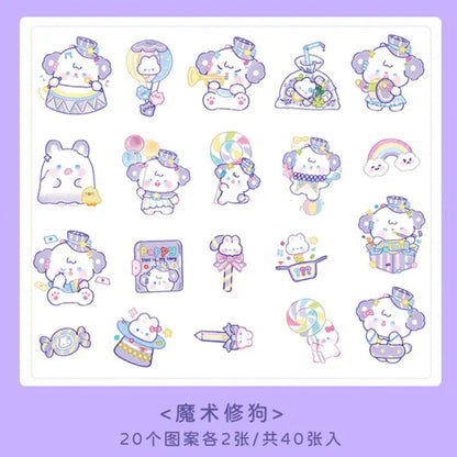 Sticker Box - 100% Fresh Cute Animal - 40 Stickers