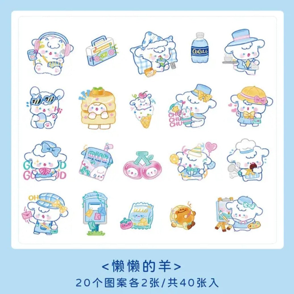 Sticker Box - 100% Fresh Cute Animal - 40 Stickers