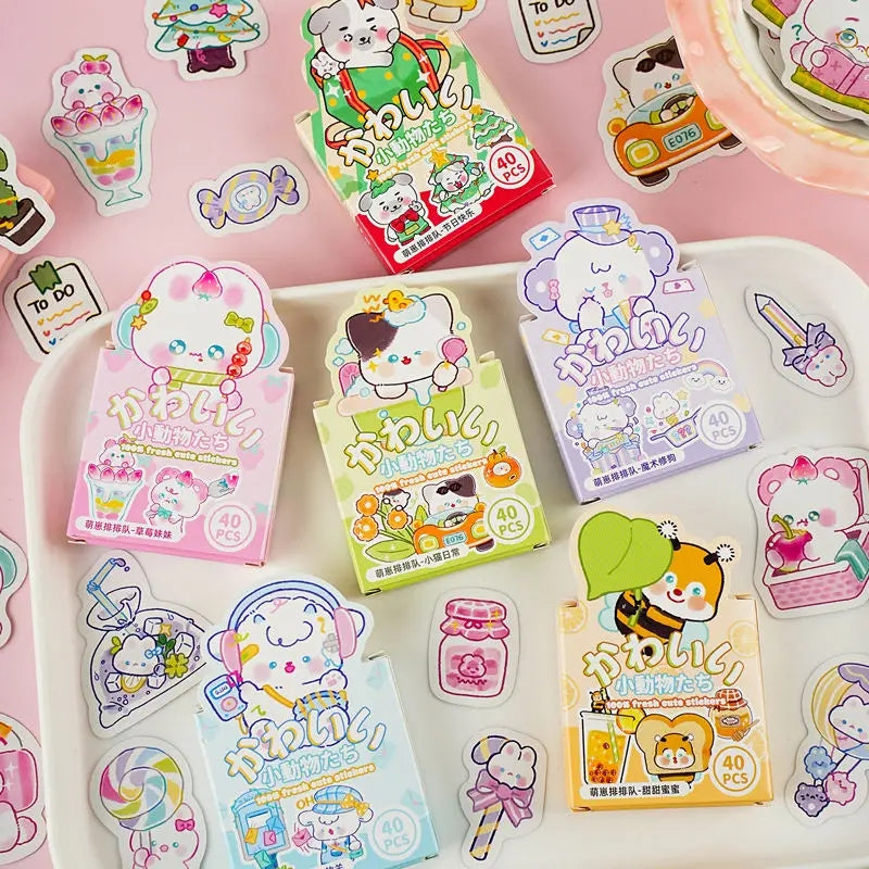 Sticker Box - 100% Fresh Cute Animal - 40 Stickers