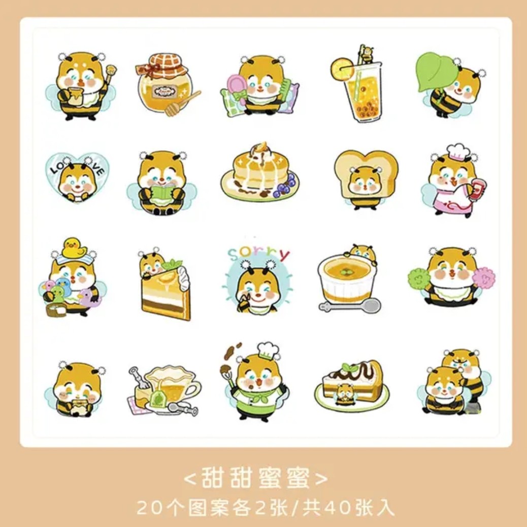 Sticker Box - 100% Fresh Cute Animal - 40 Stickers