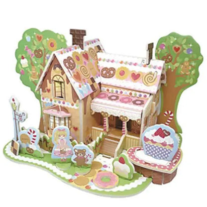 Doll House DIY Kit Candy House Japanese Papercraft Furniture Miniature Kids Toy