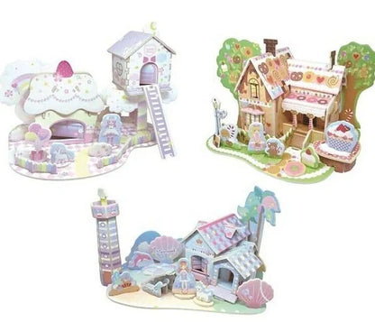 Doll House DIY Kit Candy House Japanese Papercraft Furniture Miniature Kids Toy