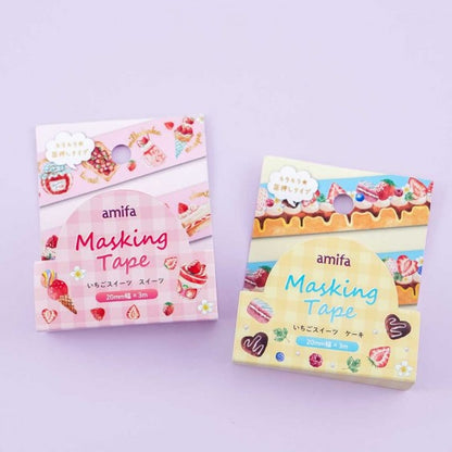 Washi Tape - Sweet Strawberry Dessert - 5m