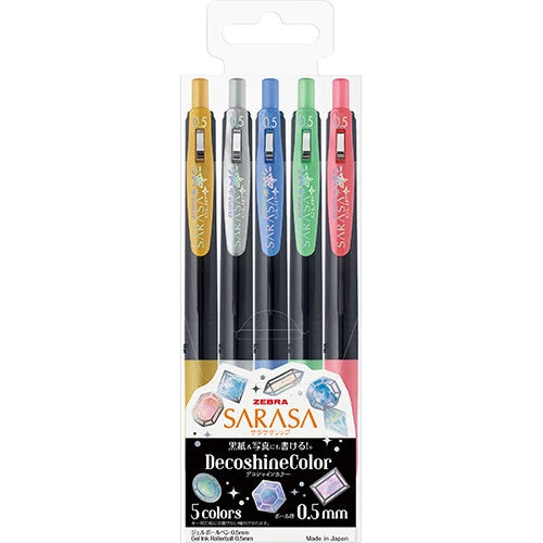 ZEBRA Sarasa DecoShine Gel Clip 0.5mm Gel Point Pen