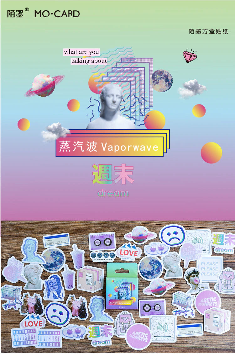 Sticker Box - Vaporwave - 46 Stickers