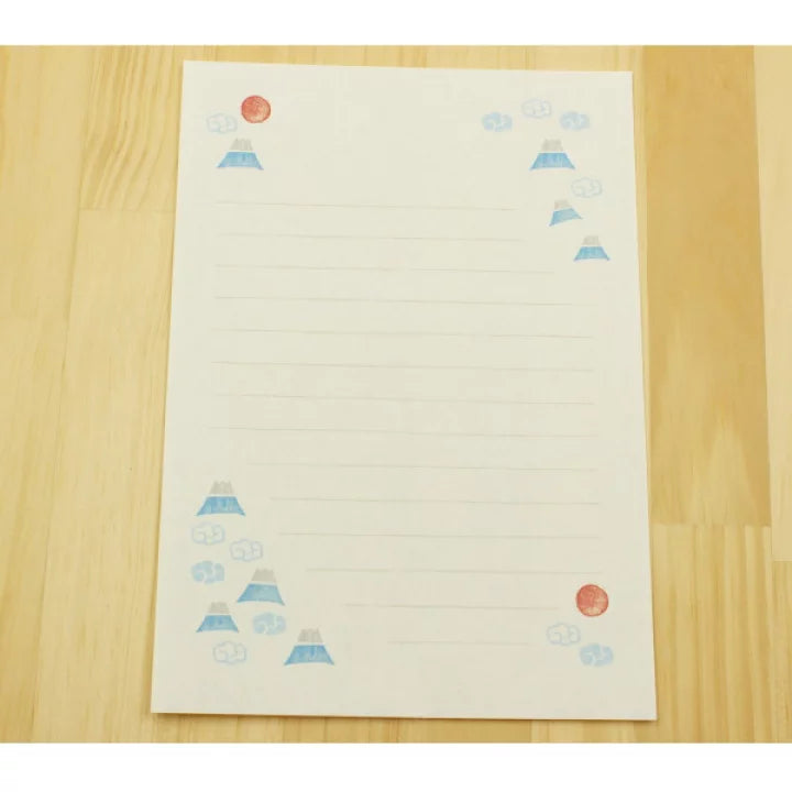 Mount Fuji 10 Letters & 5 Envelopes Washi Set